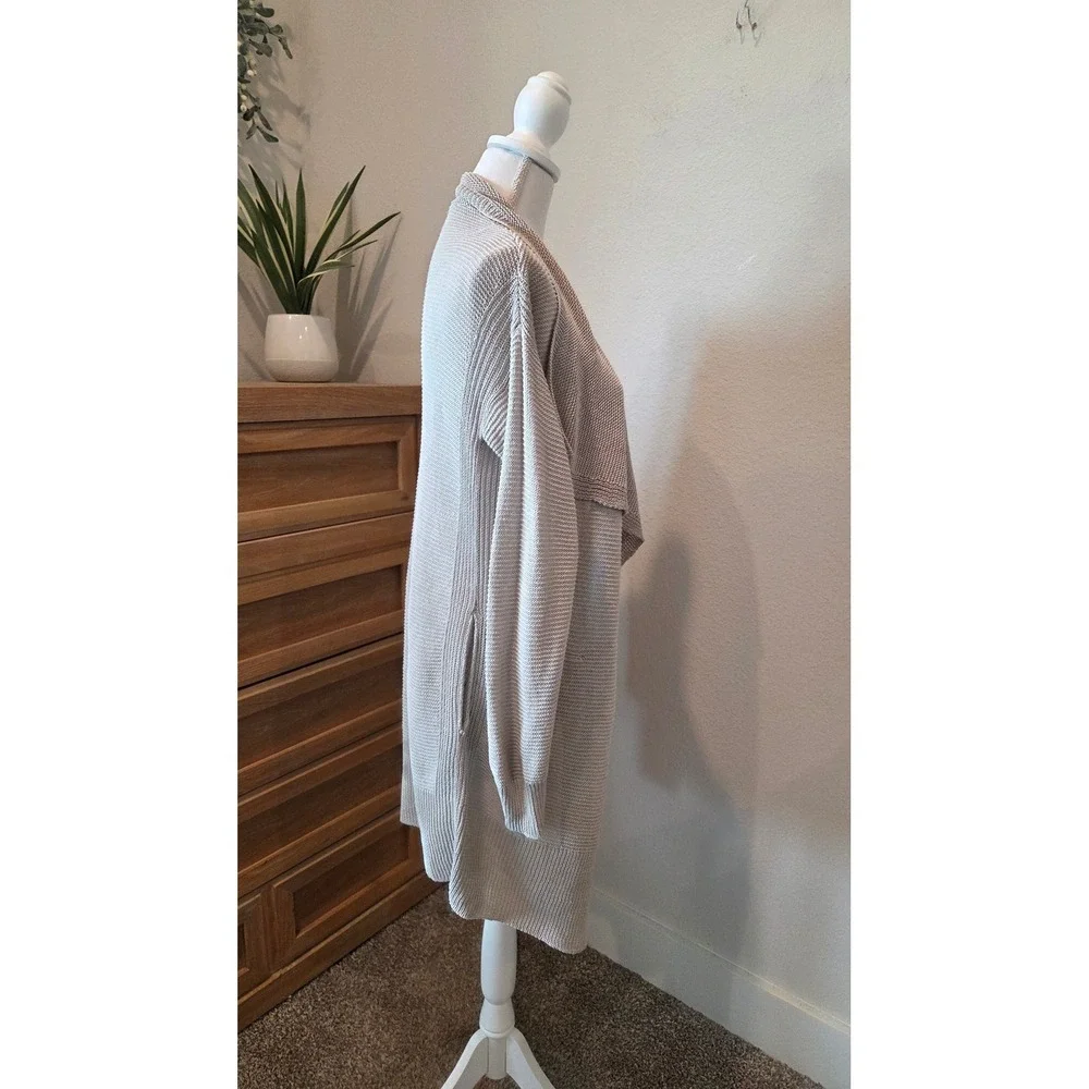 Banana Republic Waterfall Cardigan Italian Linen‎ Draped Beige Coastal Medium